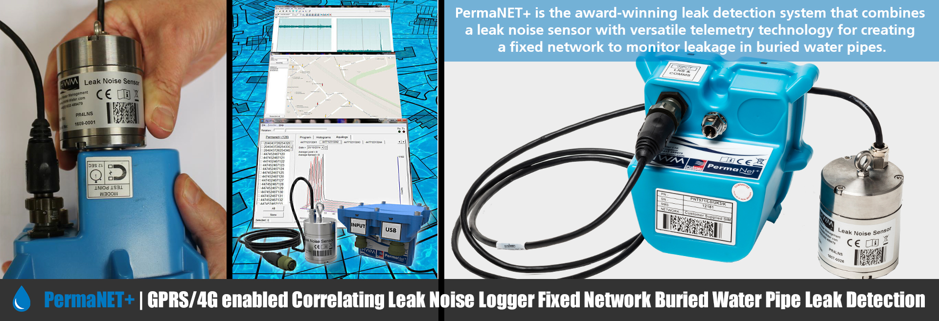PermaNet+ GPRS/4G enabled Correlating Leak Noise Logger